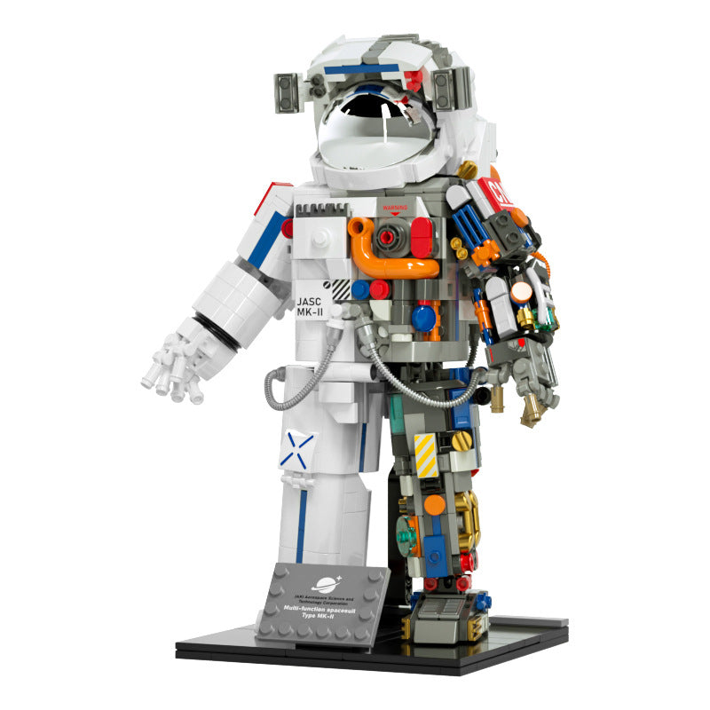 JAKI JK9106 Daybreak Project Space Astronaut, Rocket Set, Compatible with LEGO, Bricks, Semi-see-through Astronaut, Small Building Blocks Toys, Toys for Boys, Spaceman Building Bricks, 900+ PCs