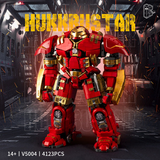 (A) K-box Mechanical V5004/10513 Hulkbuster Building Bricks Set, Half See-Through Building Blocks, Children's Building Toy, Gift for Adults/Kids Aged 12+ (4123/4183+ PCs)